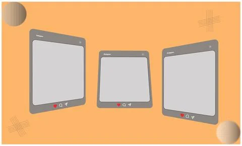 Social media carousel post template Stock Illustration