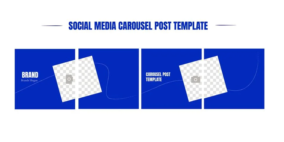 Social media carousel post template Stock Illustration