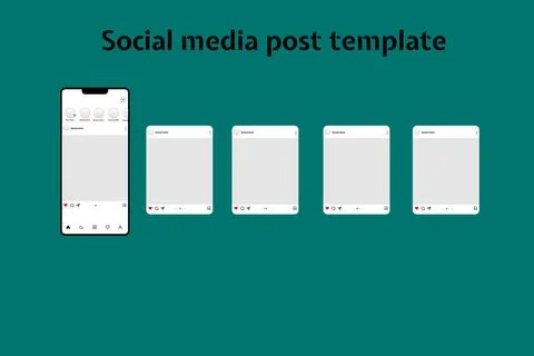 Social media carousel post template Stock Illustration