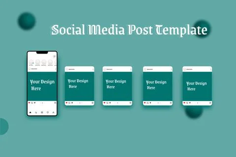 Social media carousel post template Stock Illustration
