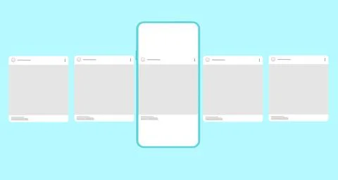 Social media carousel post template Stock Illustration