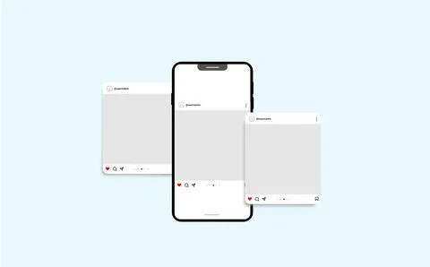Social media carousel post template Stock Illustration