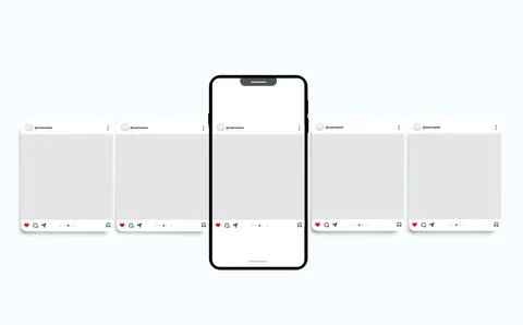 Social media carousel post template Stock Illustration