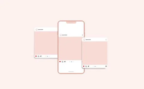 Social media carousel post template Stock Illustration