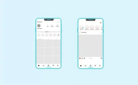 Social media carousel post template Stock Illustration