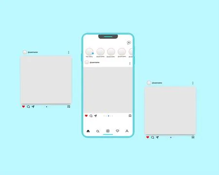 Social media carousel post template Stock Illustration