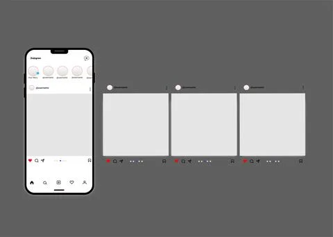 Social media carousel post template Stock Illustration