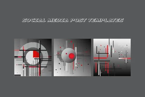 Social media carousel post template Stock Illustration