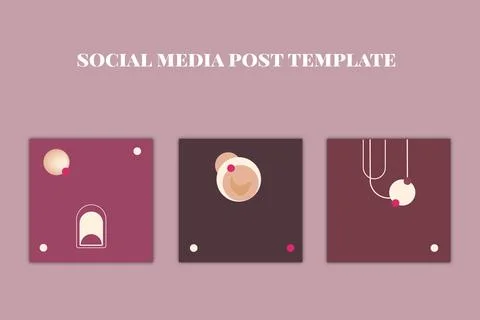 Social media carousel post template Stock Illustration