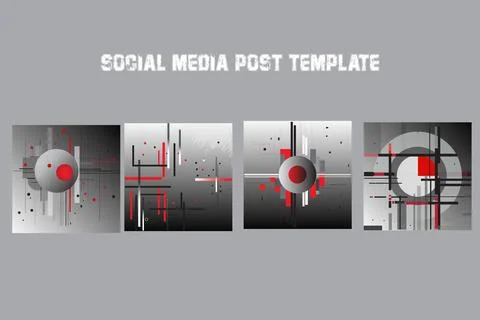 Social media carousel post template Stock Illustration