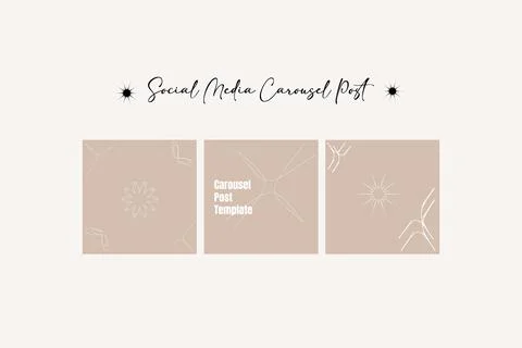 Social media carousel post template Stock Illustration