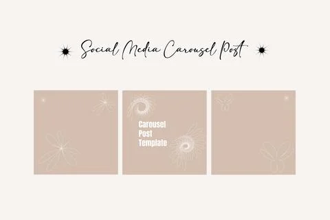 Social media carousel post template Stock Illustration