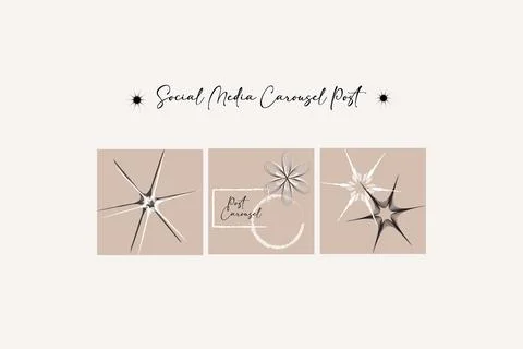 Social media carousel post template Stock Illustration