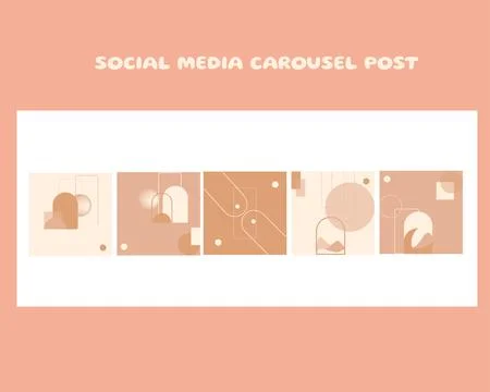 Social media carousel post template Stock Illustration