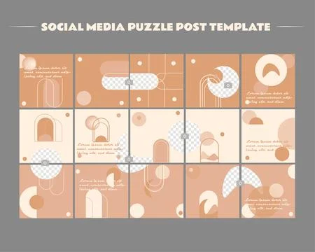 Social media carousel post template Stock Illustration