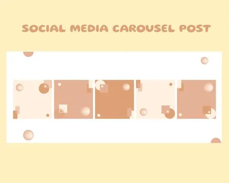 Social media carousel post template Stock Illustration