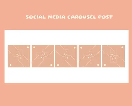 Social media carousel post template Stock Illustration