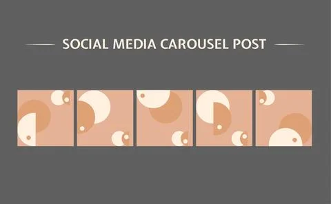 Social media carousel post template Stock Illustration