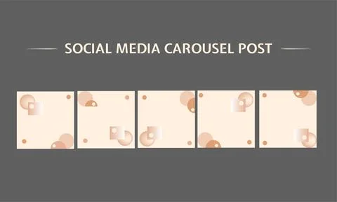 Social media carousel post template Stock Illustration