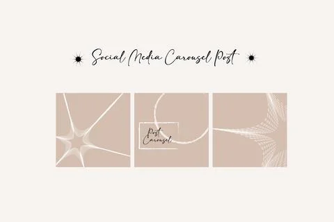 Social media carousel post template Stock Illustration