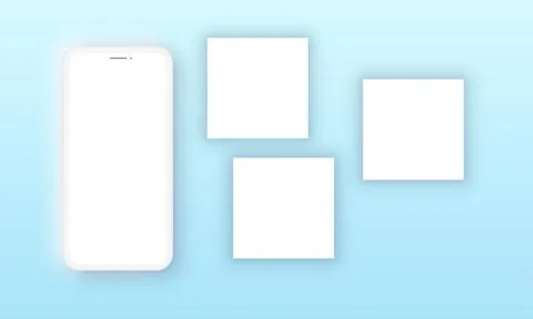 Social Media Carousel Simple Template Account Page Blue イラスト素材