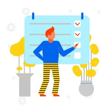 Social media cartoon flat Foto stock