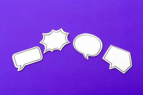 Social Media Chat Concept. Blank empty chat bubble for text Foto stock