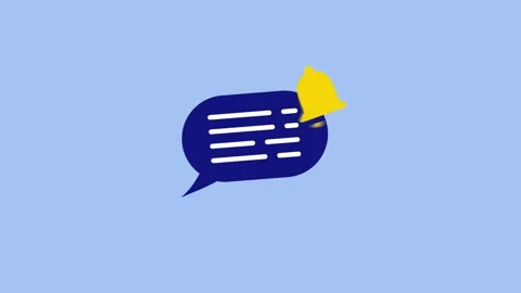Social media chat icon with notification bell animation Stock-Footage 337363536