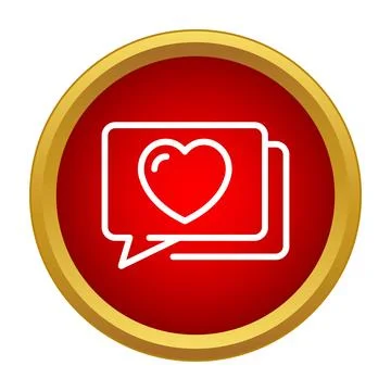 Social media chat message bubble liking communication Ilustração Stock