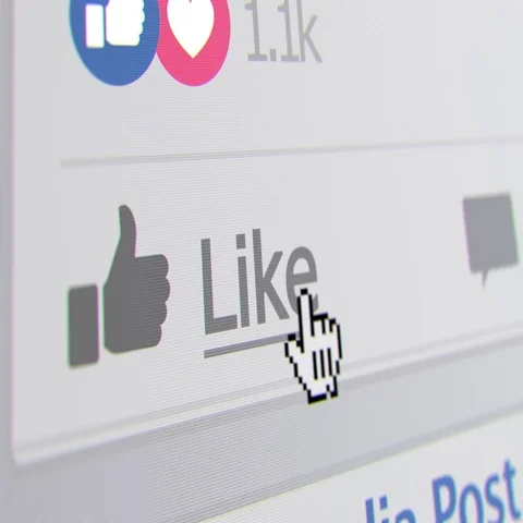 Social Media Click Like Button 動画素材 69291254