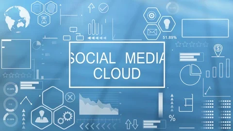 Social Media Cloud, Animated Typography Stock Footage 116358620