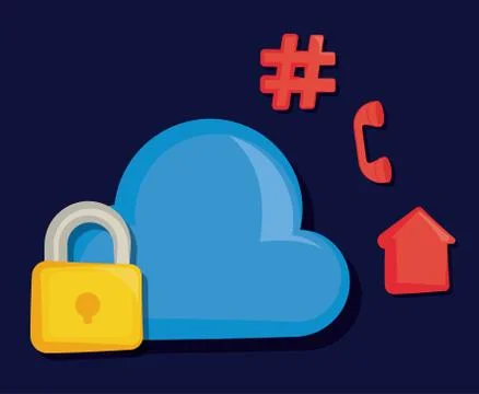 Social media cloud computing concept イラスト素材