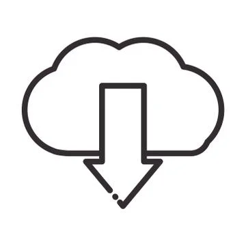 Social media cloud computing download data digital internet network technology Stock Illustration