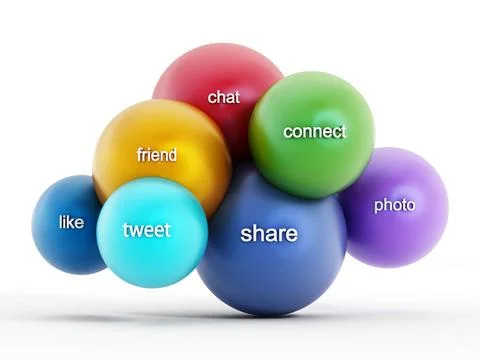 Social media cloud computing Social media cloud computing concept Copyrigh... Stock Photos