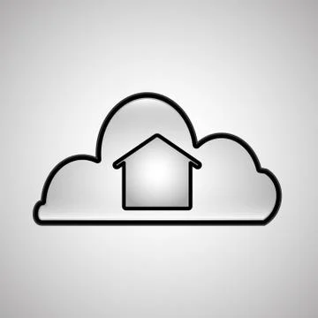 Social media with cloud design, vector illustration Stock Illustration