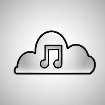 Social media with cloud design, vector illustration Illustrazione stock