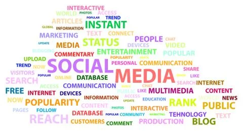 Social Media Cloud Stock Illustration