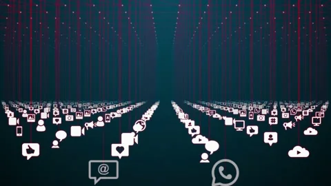 Social media coding for global using cloud computing big data mining Stock Footage 164007021