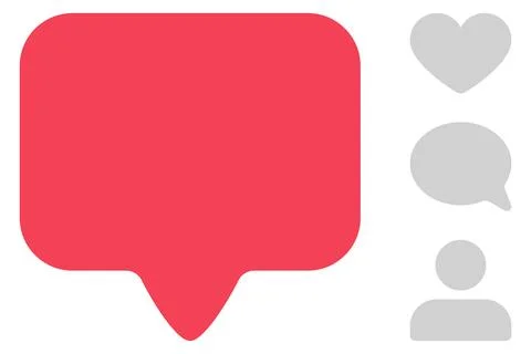 Social media comment icon. Internet interface element Stock Illustration