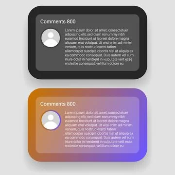 Social Media Comments Template Web Banner Design 스톡 일러스트