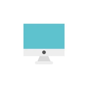 Social media computer flat style icon Illustrazione stock