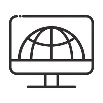 Social media computer world digital internet network communicate technology line イラスト素材