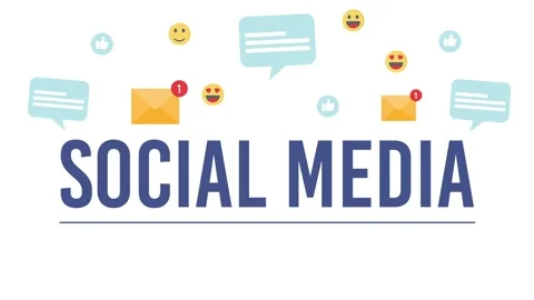 Social media concept. With chat bubbles, emotions and email notification. Stock Footage 150499552