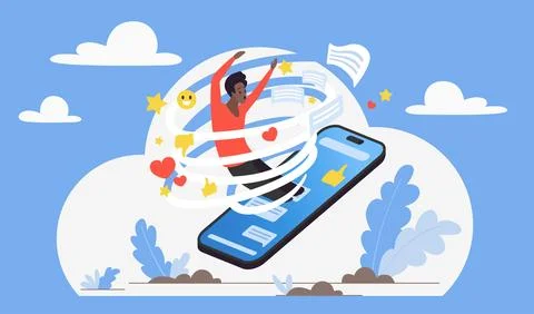 Social media concept Stock Illustration