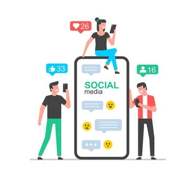 Social media concept Stock Illustration