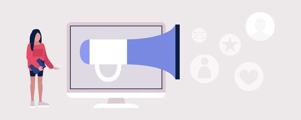 Social media concept Stock Illustration