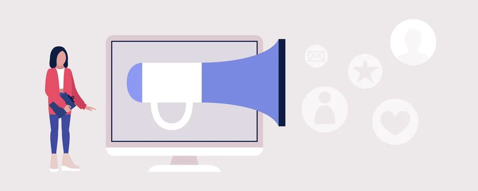 Social media concept Stock Illustration