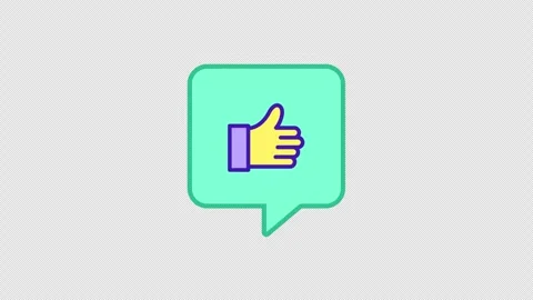 Social media like concept Loop animation with alpha channel Stock Footage 309515164