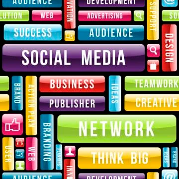 Social media concept pattern Stock Illustration