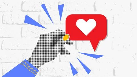 Social media like concept vector graphic 스톡 일러스트